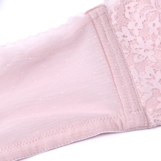 都市丽人B杯常规内衣蕾丝薄3/4杯文胸三排扣树脂胶圈LB22A3 商品图4