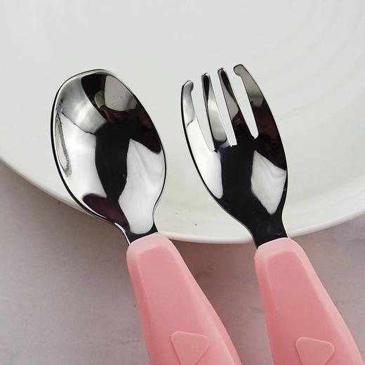 Octoto儿童不锈钢叉勺宝宝学吃饭训练勺叉子套装便携辅食外出餐具 商品图6