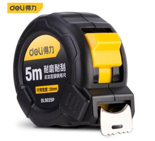 得力钢卷尺尼龙覆膜(黑) 商品图0