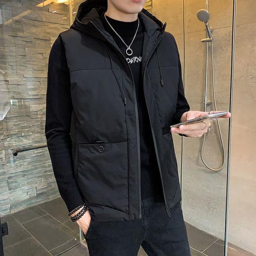 马甲男冬季加厚保暖背心坎肩连帽休闲青年大码棉服外套nct21 商品图2