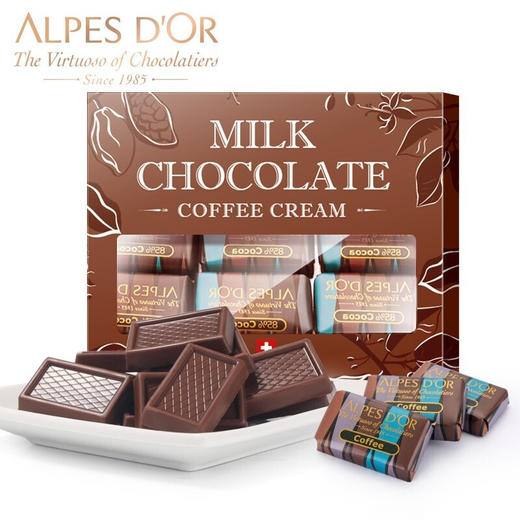 【中欧班列精选2盒】瑞士爱普诗巧克力 原装进口Alpes d'Or74% 85%黑巧克力 礼盒装 50g/盒 商品图3