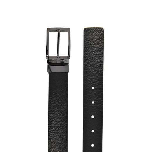 阿玛尼（ ARMANI）皮带男士经典折扣牛皮腰带商务休闲舒适百搭经典黑色款10262 商品图4