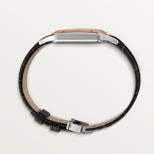 卡地亚 Cartier Santos-Dumont腕表 大号 玫瑰K金 - 精钢色 石英 W2SA0011 商品图2