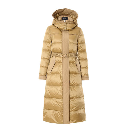 EITIE爱特爱冬款新款时尚连帽保暖高领长款白鸭绒羽绒服6811520 商品图5