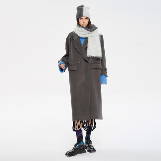 Self Who2022冬季新款蓬松羊驼毛无檐帽针织毛线帽翻边保暖冷帽女 商品图3