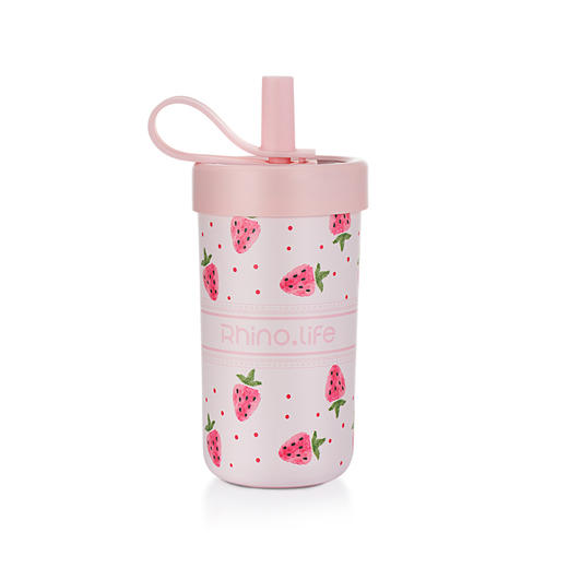 TD50201305-独角犀Rhinolife 元气随行吸管杯 粉莓莓 商品图0