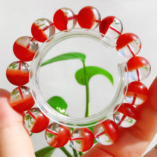 新款红兔毛单圈手串8mm 商品图0