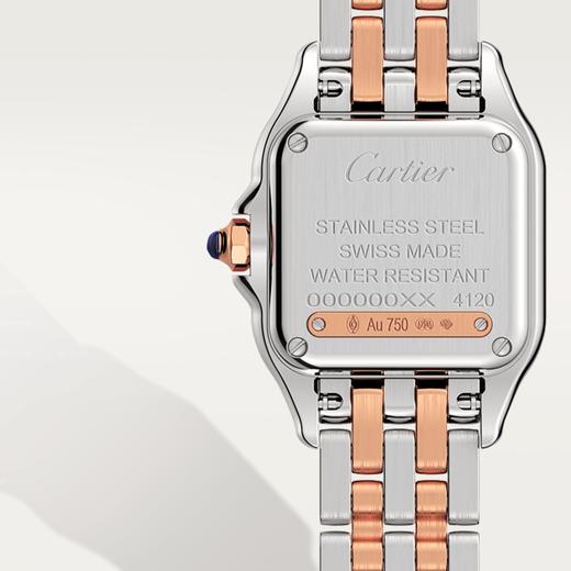 卡地亚 Cartier Panthère de Cartier腕表 小号 玫瑰K金 - 精钢色 石英 W3PN0006 商品图3