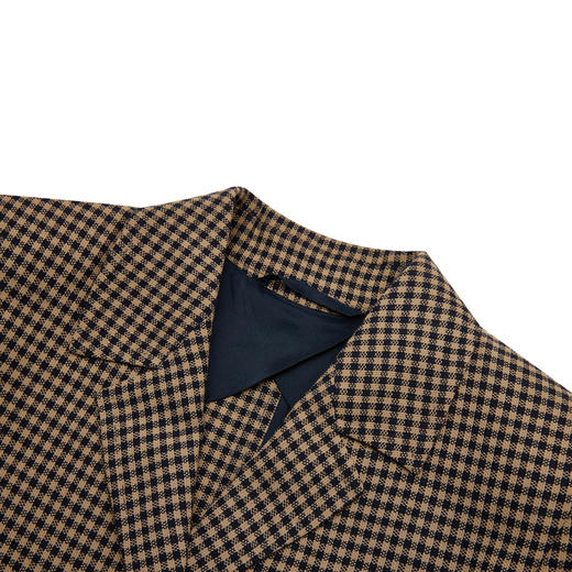 MAXMARA STUDIO 麦丝玛拉 女士英伦风格子纹翻领收腰短款西装外套 BALZAC 商品图3