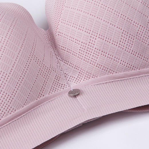 都市丽人内衣自然舒适A:加厚B:中厚棉感锁边三排扣树脂胶圈3/4杯常规文胸LB21A6 商品图1