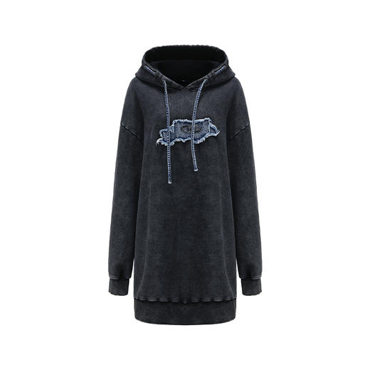 NUTH X 24ANS 联名系列 黑色宽松套头卫衣/结构设计休闲卫裤 商品图4