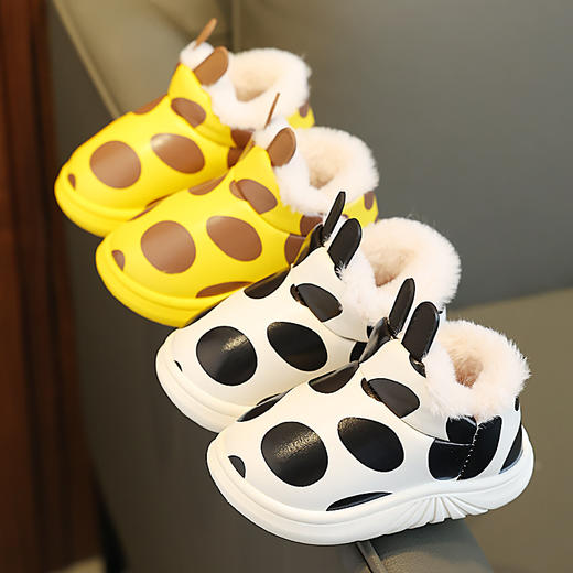 【母婴用品】儿童防水棉鞋 保暖毛毛鞋  包跟宝宝棉拖鞋 商品图2