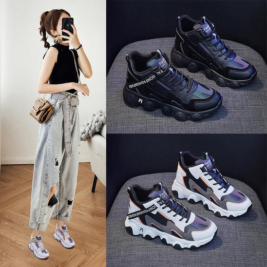 【服装鞋包】-新款学生运动鞋 高帮老爹女鞋  商品图1
