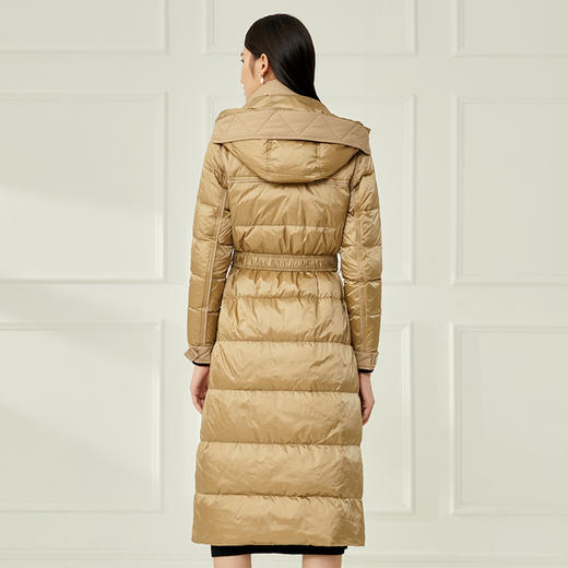 EITIE爱特爱冬款新款时尚连帽保暖高领长款白鸭绒羽绒服6811520 商品图4