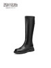 西村名物2022新款秋冬粗跟骑士靴长筒不过膝ins女靴厚底靴子45291 商品缩略图1