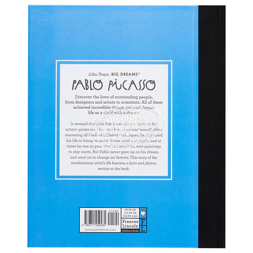【中商原版】Little People, Big Dreams:Pablo Picasso 小人物大理想：毕加索（画家）英文原版 进口原版 Maria Isabel 商品图1