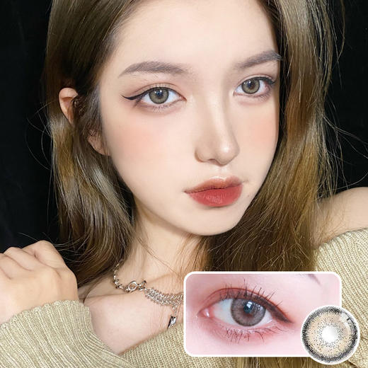 BARIECAT / 樱栀桃褐 / 10片入 / 美瞳日抛 / 14.2mm  / 无售后 /  明显扩瞳亚麻色低调混血 商品图1