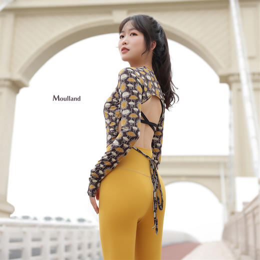 爆款好货 美背绑带长袖罩衫-蓝白•伞落 商品图2