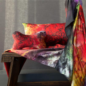 羽诗制造出品 张丽萍老师创作焰腰枕颈枕全真丝天然密实