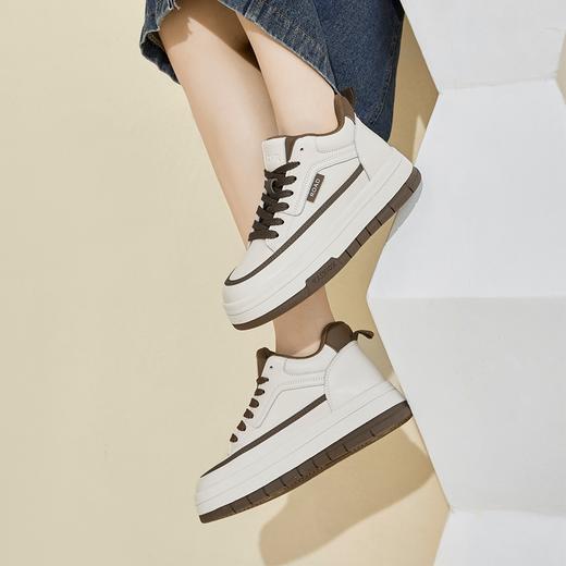 ZHR高帮鞋2022冬季新款厚底百搭帆布鞋女圆头休闲鞋子女 商品图11