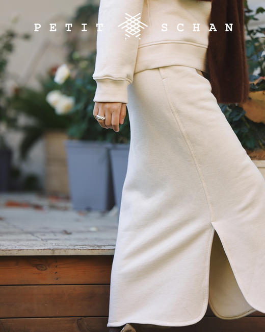 PETIT SCHAN小闪 CLO#149 little fluffy 毛绒绒 加厚加绒牦牛绒有机棉圆领厚卫衣/卫衣裙 商品图2