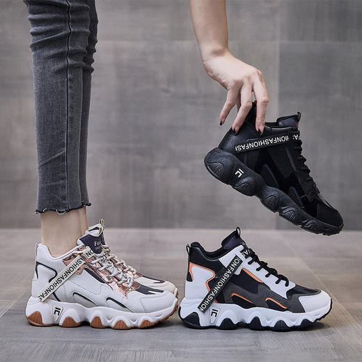 【服装鞋包】-新款学生运动鞋 高帮老爹女鞋  商品图3