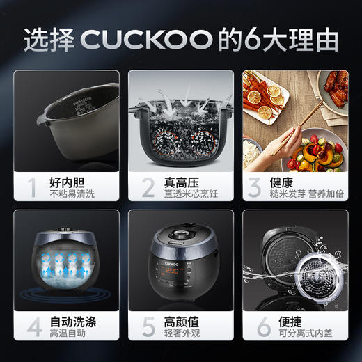 福库CUCKOO韩国原装进口智能预约家用多功能高压电饭煲锅R0680FC 商品图2