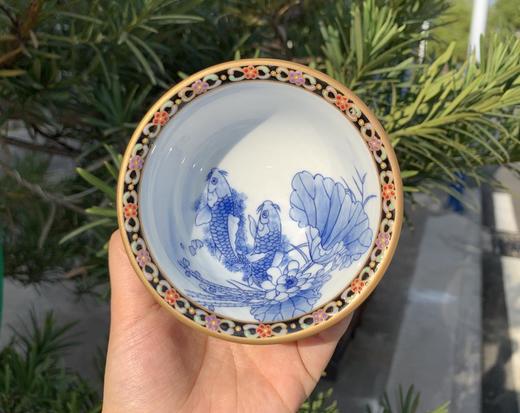 郎红敦煌青花连年有余珐琅杯 商品图0