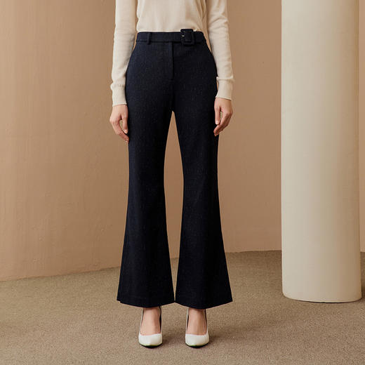 EITIE爱特爱冬季新款时尚职业干练通勤百搭显瘦长裤女裤6805505 商品图2
