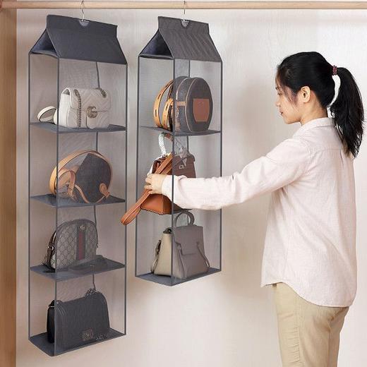 包包收纳袋挂袋布艺 收纳袋悬挂袋 衣柜墙挂式双面门后宿舍收纳架nct13 商品图8