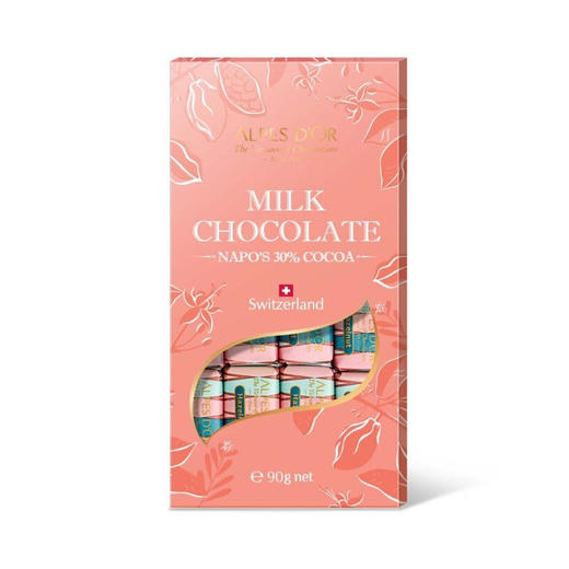 瑞士爱普诗巧克力 原装进口Alpes d'Or74% 85%黑巧克力 商品图13