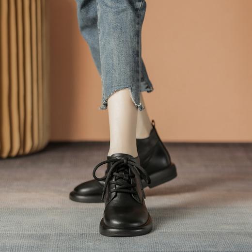 ZHR马丁靴2022秋冬新款圆头时尚平底短靴厚底靴子女复古女鞋 商品图3