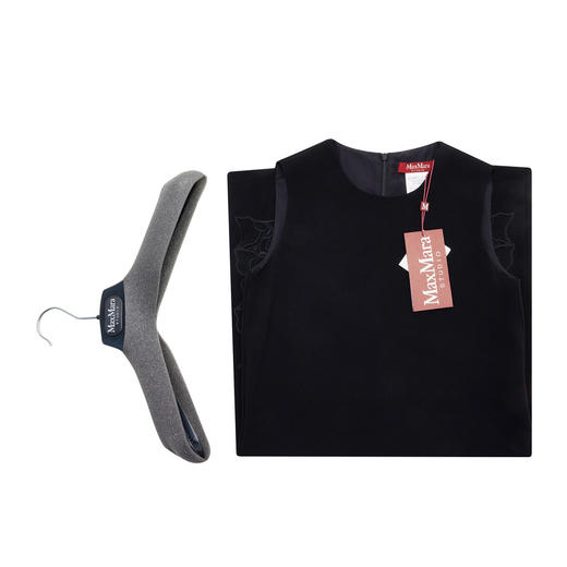 MAX MARA 麦丝玛拉 女士EDITORE无袖圆领连衣裙 黑色  EDITORE 商品图2