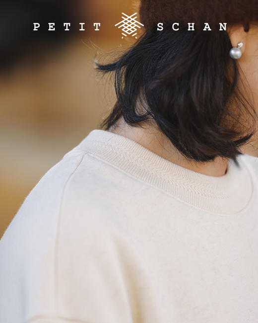 PETIT SCHAN小闪 CLO#149 little fluffy 毛绒绒 加厚加绒牦牛绒有机棉圆领厚卫衣/卫衣裙 商品图3