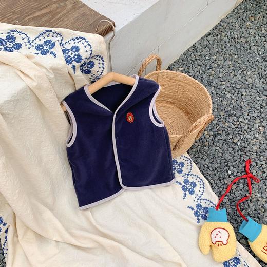 日系儿童棉马夹婴儿马甲春秋款男童女童宝宝学校背心冬摇粒绒 商品图6