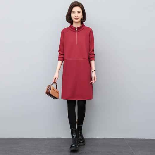 简约百搭，冬季加绒加厚连衣裙HR-WW6699 商品图1