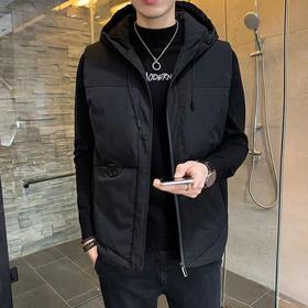 马甲男冬季加厚保暖背心坎肩连帽休闲青年大码棉服外套nct21