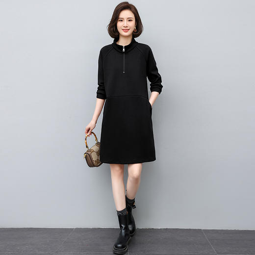 简约百搭，冬季加绒加厚连衣裙HR-WW6699 商品图2