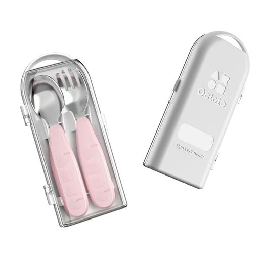 Octoto儿童不锈钢叉勺宝宝学吃饭训练勺叉子套装便携辅食外出餐具 商品图1