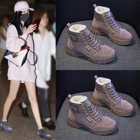 【服装鞋包】-新款加绒马丁靴  女学生保暖棉鞋