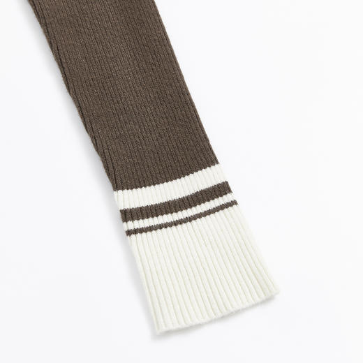 西遇POLO领针织衫女新款设计感小众红色短款毛衣上衣D1921591 商品图5