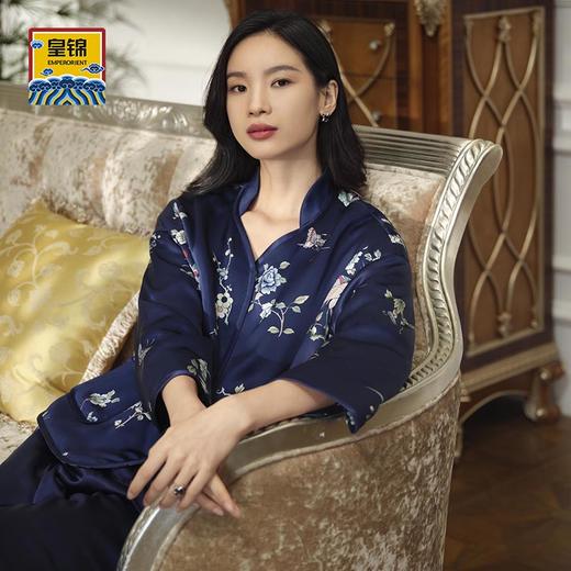 皇锦 真丝印花开襟棉分身套装-青鹤HJ21433 商品图4