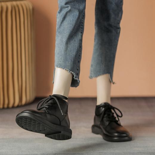 ZHR马丁靴2022秋冬新款圆头时尚平底短靴厚底靴子女复古女鞋 商品图0