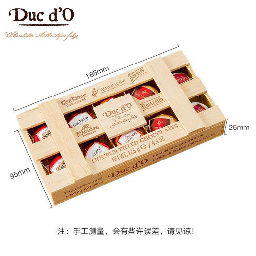 【中欧班列精选】比利时得多巧克力 原装进口得多木盒酒心巧克力 礼盒装 125g/盒 商品图8