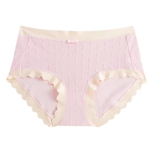 吐司小麻花少女 时尚甜美 日系中腰抗菌纯棉裆 中腰包臀无痕舒适柔软糖果色系透气内裤女 商品图4