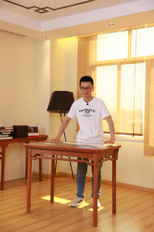 红桥红  家具严选  缅甸花梨(大果紫檀）  【107 恭王府 一腿三牙书桌】】 商品图10