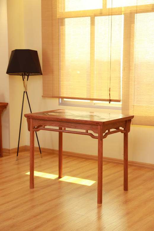 红桥红  家具严选  缅甸花梨(大果紫檀）  【107 恭王府 一腿三牙书桌】】 商品图0