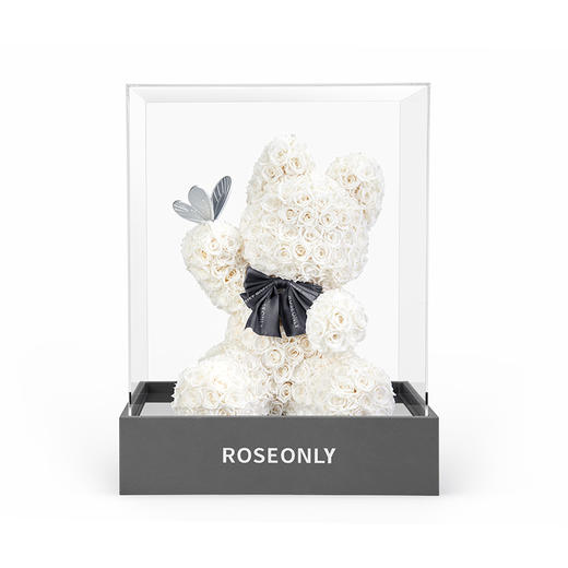 【告白神器】ROSEONLY诺誓 高端定制款 永生玫瑰猫公仔 送爱人女友礼物 商品图11