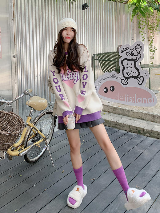 【189元任选2件】最后一波现货！撞色宽松奶呼呼毛衣 商品图4