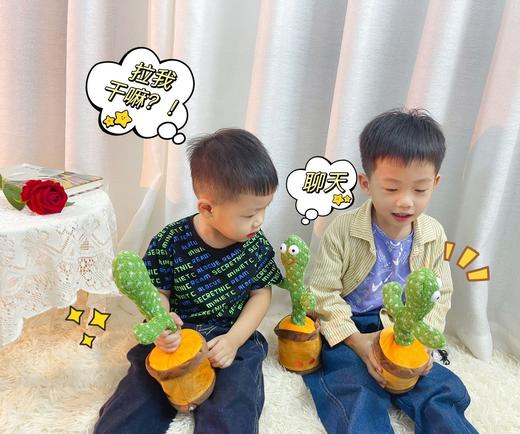 【限时折扣】跳舞仙人掌  英文【充电版】唱歌跳舞学话录音发光 商品图2